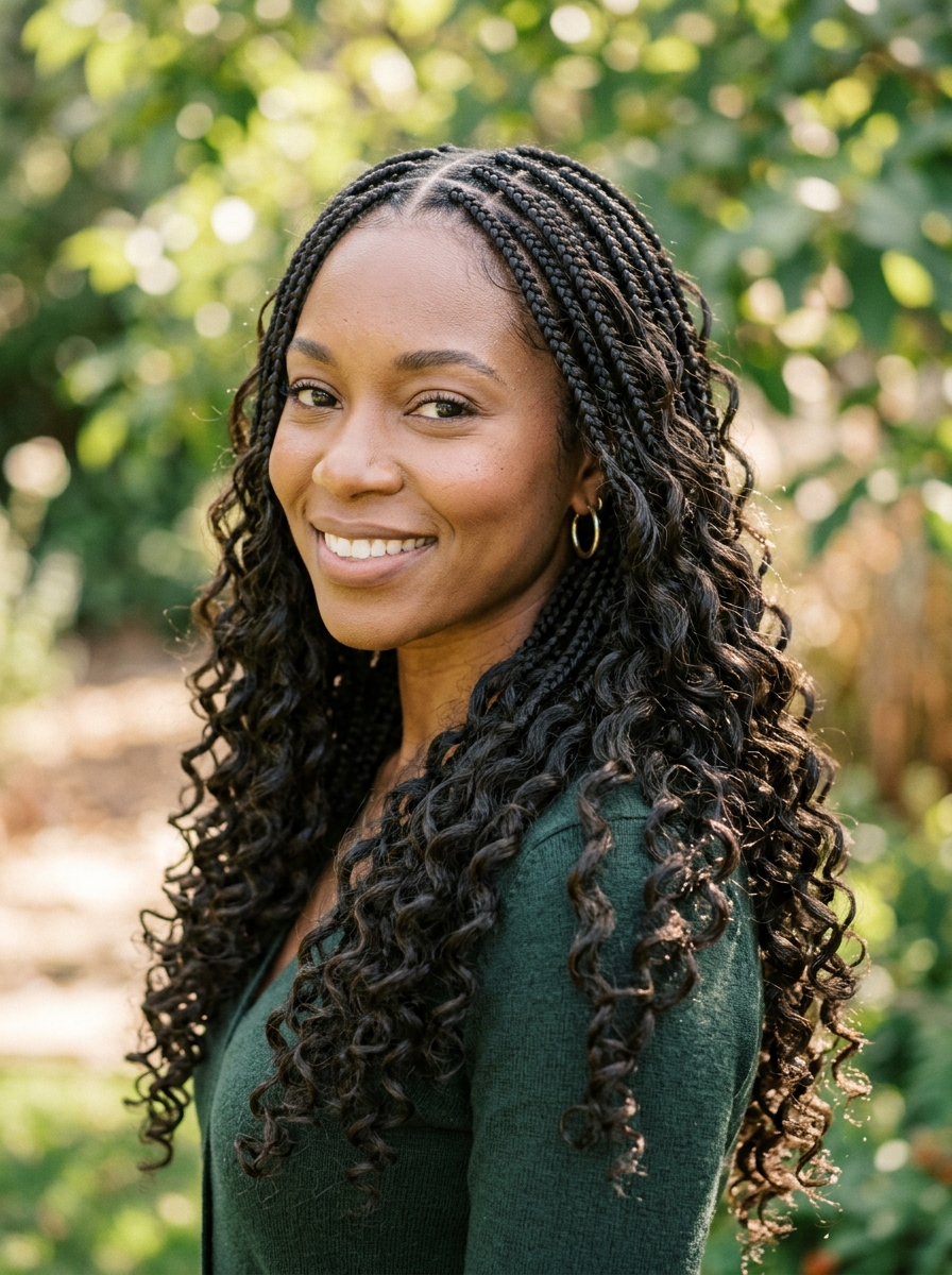 Classic French Curl Braids als Braids mit Locken Inspiration 2026